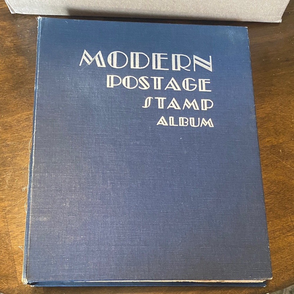Blue Modern Postage Stamp Album